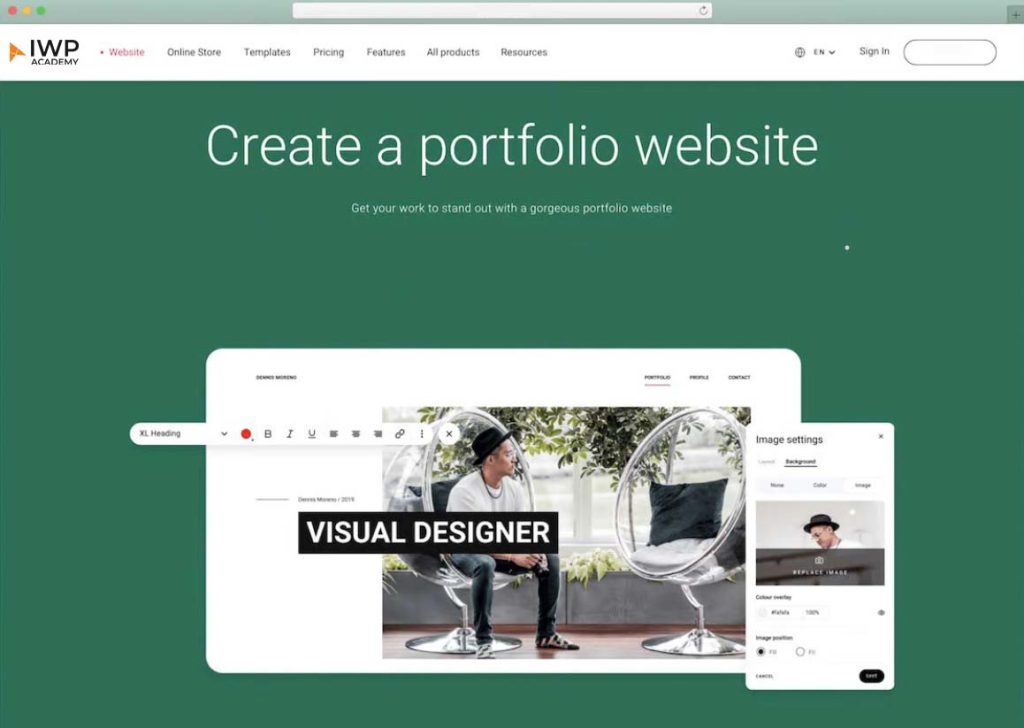 Build up a portfolio website